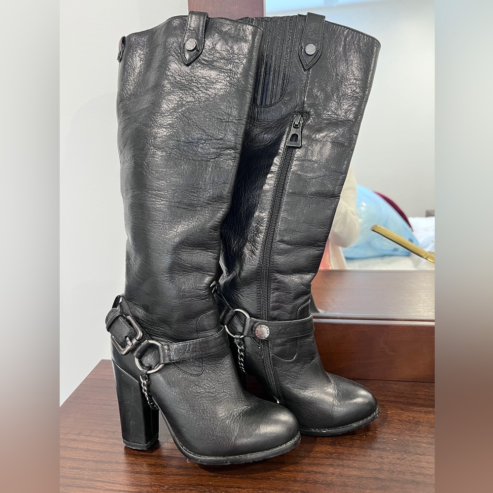 RUDSAK Black Heeled Leather Boots